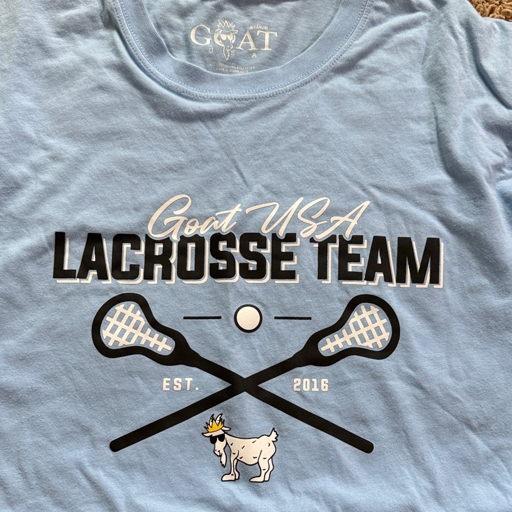 GOAT USA Light Blue Lacrosse Team Tee
